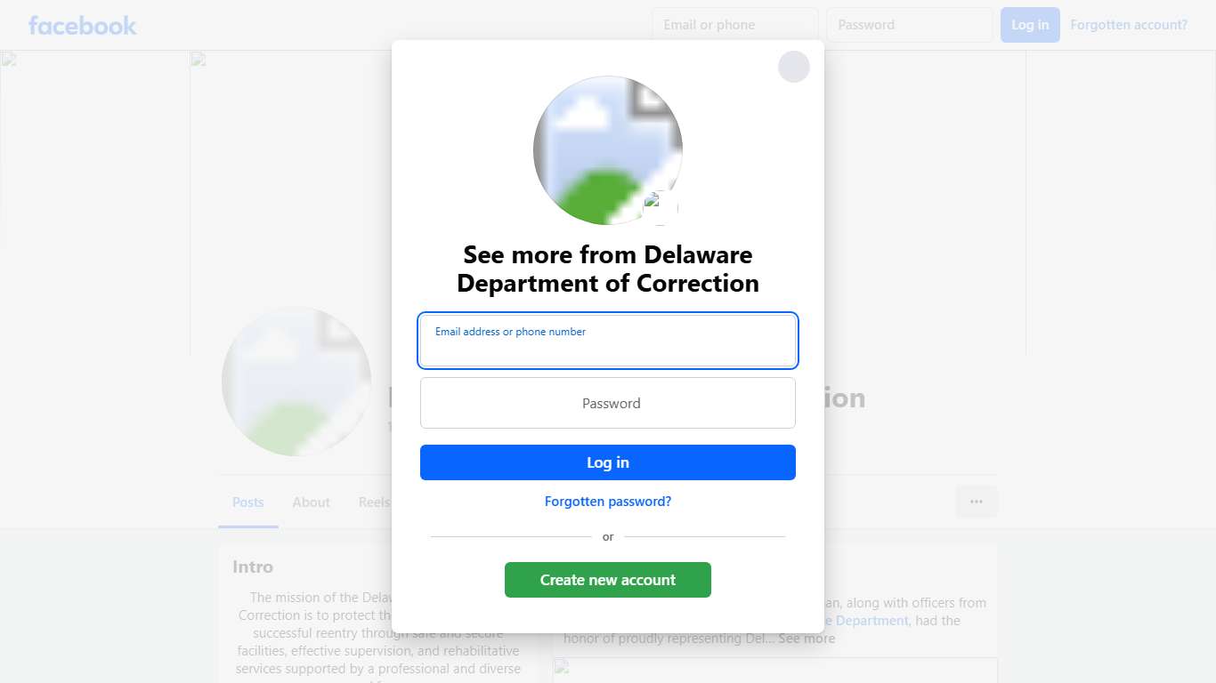 Delaware Department of Correction Facebook